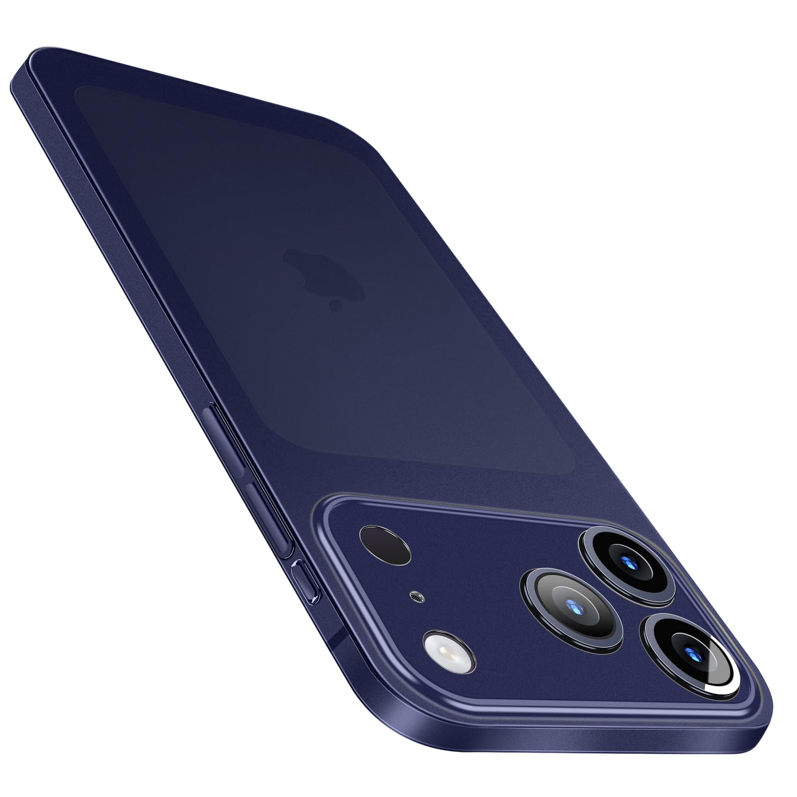 Purluct for iPhone 17 Pro Slim Case,Paper-Thin Transparent Finish Skin Back Case [Non Yellowing] Ultra Protective Cover with Camera Protection 6.3 Inch (Frosted Blue)