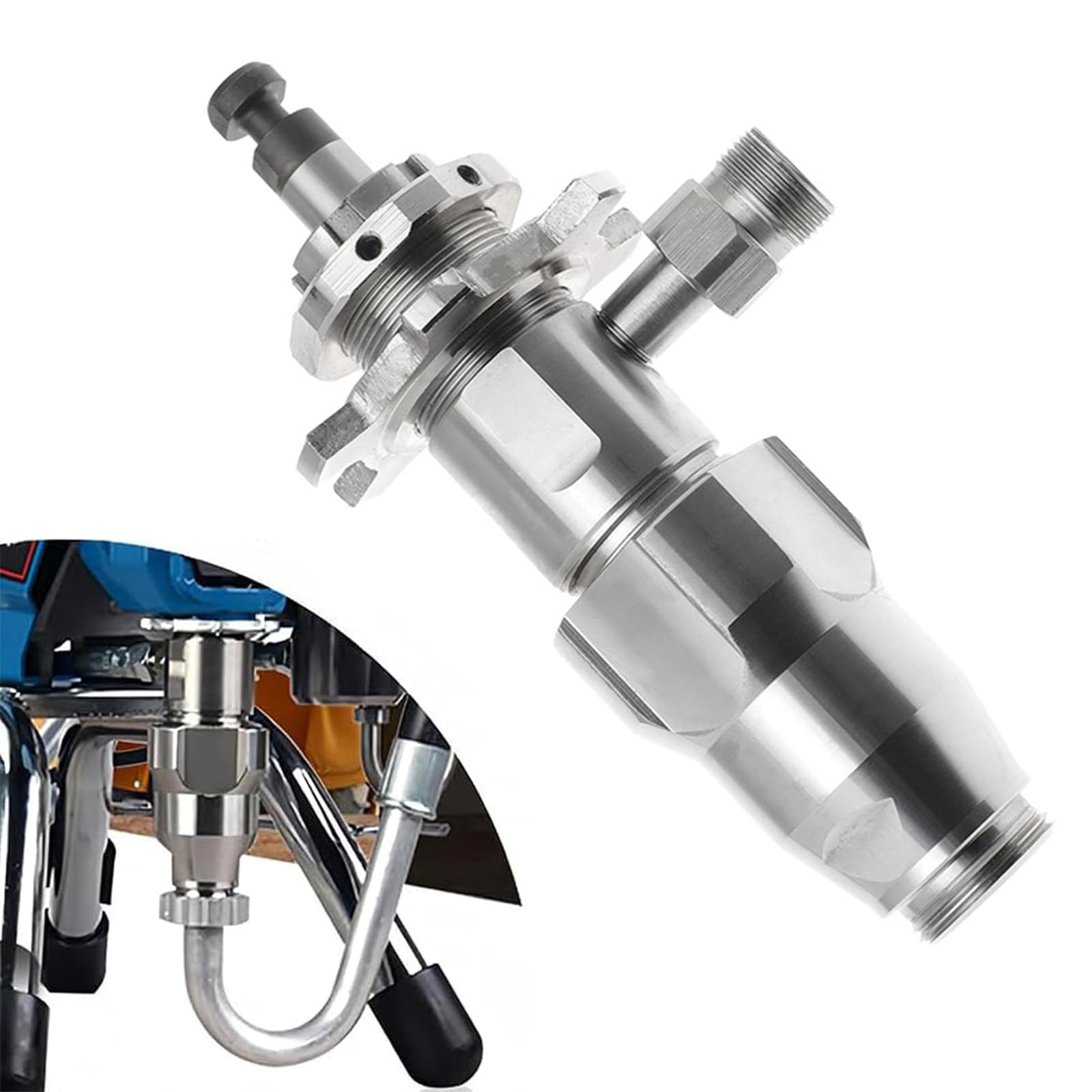 Photo 1 of 17C721 Sprayer Part Kits Compatible for Graco 210ES 210PC 230PC 390PC 395PC 490PC 495PC 595PC Pump Replacement, Airless Sprayer Part Kits with Quick-Install Design Stainless Steel Piston Rod