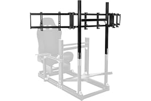 Anman Racing Simulator Cockpit Monitor Stand Fit for Logitech/Thrustmaster/Fanatec G29/G923/T248 Only Suitable Aluminum Racing Cockpit Without Wheel,Pedal