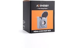 A2 Energy Generator Inlet Box 30 Amp NEMA L5-30P Power Inlet Box 125 Volt 3 Prong 3750W Outdoor Generator Transfer Switch Wel