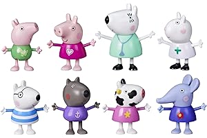Peppa Pig Dr. Polar Bear Calls On Peppa and Friends Figure Pack, Includes 8 Figures, Preschool Toys, Ages 3 and Up (Amazon Exclusive)