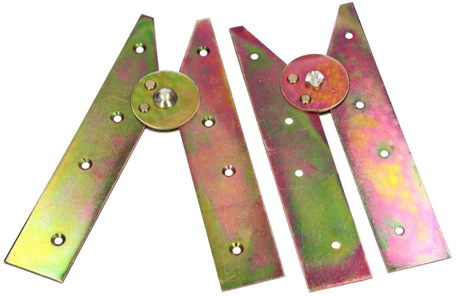 KOTARBAU Ladder Tape 2 Pieces Ladder Hinges 200 mm Yellow Galvanised Stepladder Tape Folding Ladder Tape Opening Without Hooks Ladder Hinges