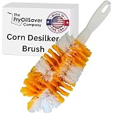 FryOilSaver Corn Silk Remover Brush - Food-Grade, Made in USA | Desilking Brush for Corn, Quick &amp; Easy Cleaning in Seconds, Removes Dirt &amp; Silk, Coconut Fiber Bristles by FryOilSaver B239C
