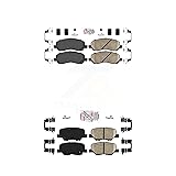 AmeriBRAKES Front Rear Ceramic Disc Brake Pads Kit