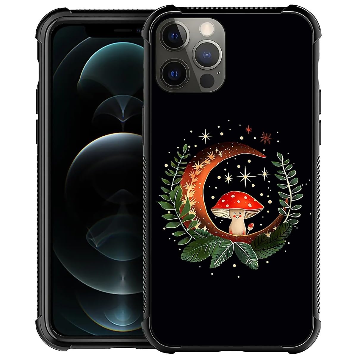Goodsprout Compatible with iPhone 11 Pro Case,Leafy Moon Mushroom Amazing Pattern Design Shockproof Anti-Scratch Hard PC Back Case for iPhone 11 Pro