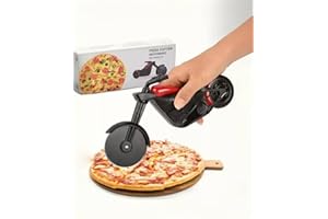 Stainless Tool for Pizza with Unique Motorcycle Design - Gift Box Included, Kitchen Tool for Motorcyclists Lovers