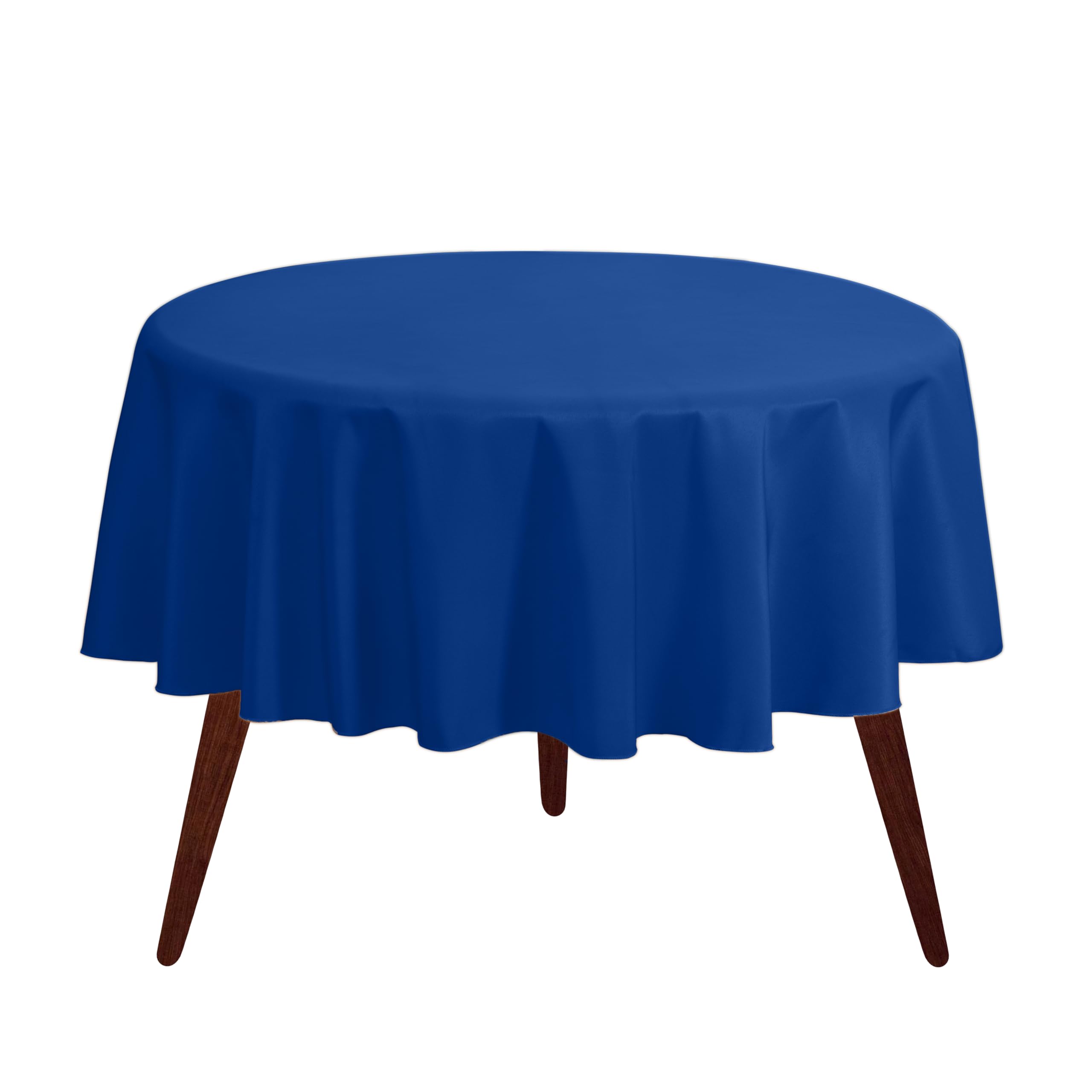 Gee Di Moda Round Tablecloth - 132 Inch Royal Blue Round Table Cloth for 72 to 96 Inch Round Tables - Heavy Duty Washable Fabric - for Buffet Table, Holiday Party, Dinner, Wedding & Baby Shower — image 1