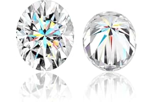 CHINALUSTER Moissanite Loose Stones Oval Cut Gemstones White D Color VVS1 Clarity Excellent Cut for Engagement Ring Pendant Necklace Jewelry Making with Certificate