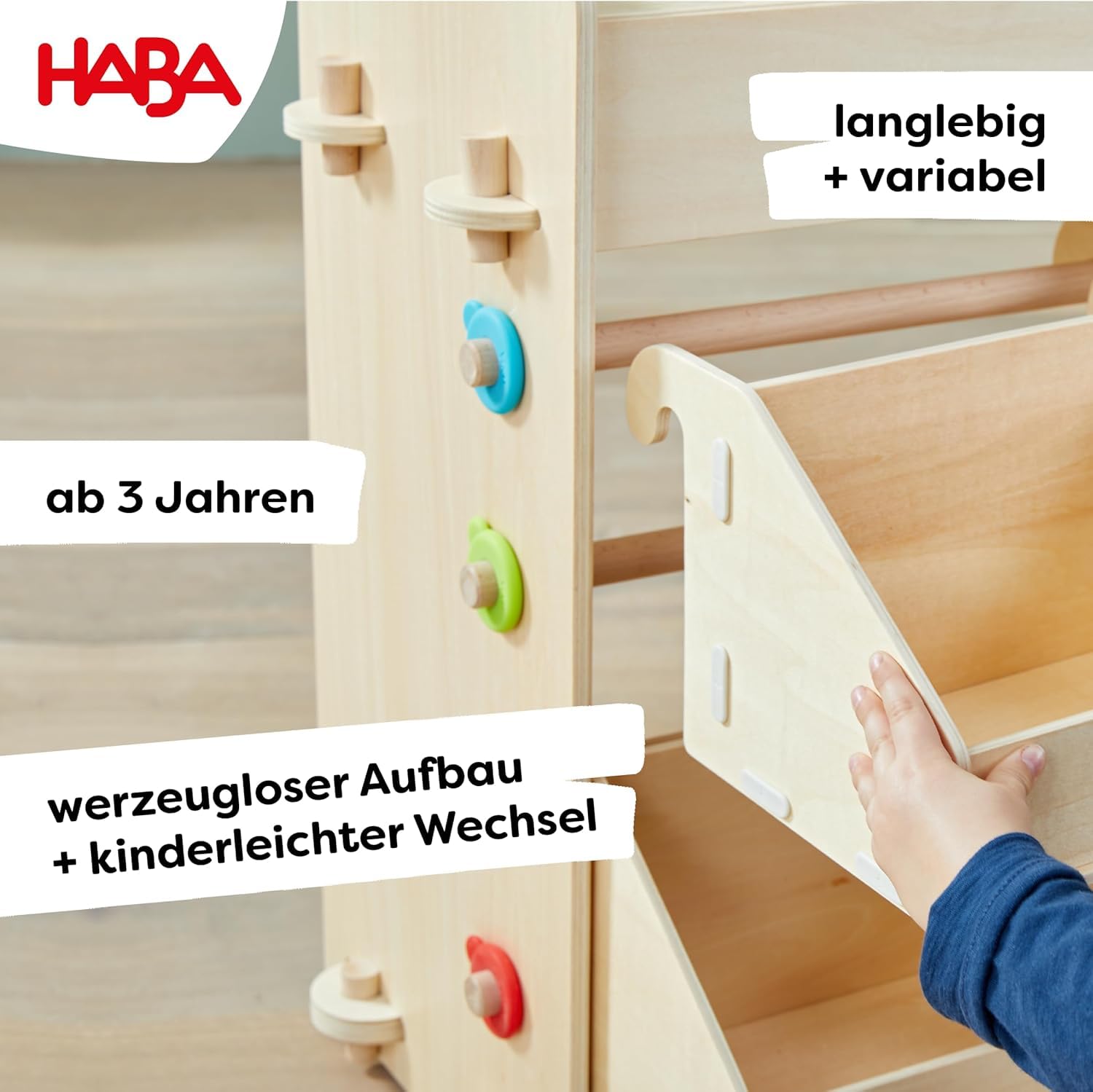 HABA Creative Play 3 in 1 - Spielküche, Kaufladen & Werkstatt für Kinder ab 3 Jahren - Werkzeugloser Aufbau & Einfacher Wechsel - 2011830001 6