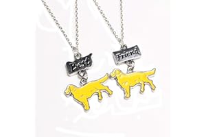 Mummumi Best Friend Necklaces, Friendship Lovely Pet Dogs Pendant Fashion Dogs Set Metal Necklace for Valentine's Day Present Birthday Christmas(Pug,Tidy,Bichon Frise,Schnauzer,Husky)