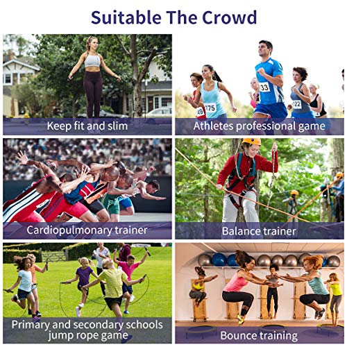 Smart Jump Rope, Calorie Calculation, USB Rechargeable Skipping Rope for Sports Fitness Workout - Adjustable Jumping Rope for Men, Women and Kids