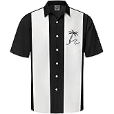 Hardaddy Men's Vintage Bowling Shirt Short Sleeve Button Down Hawaiian Summer Beach Printed Casual Shirts