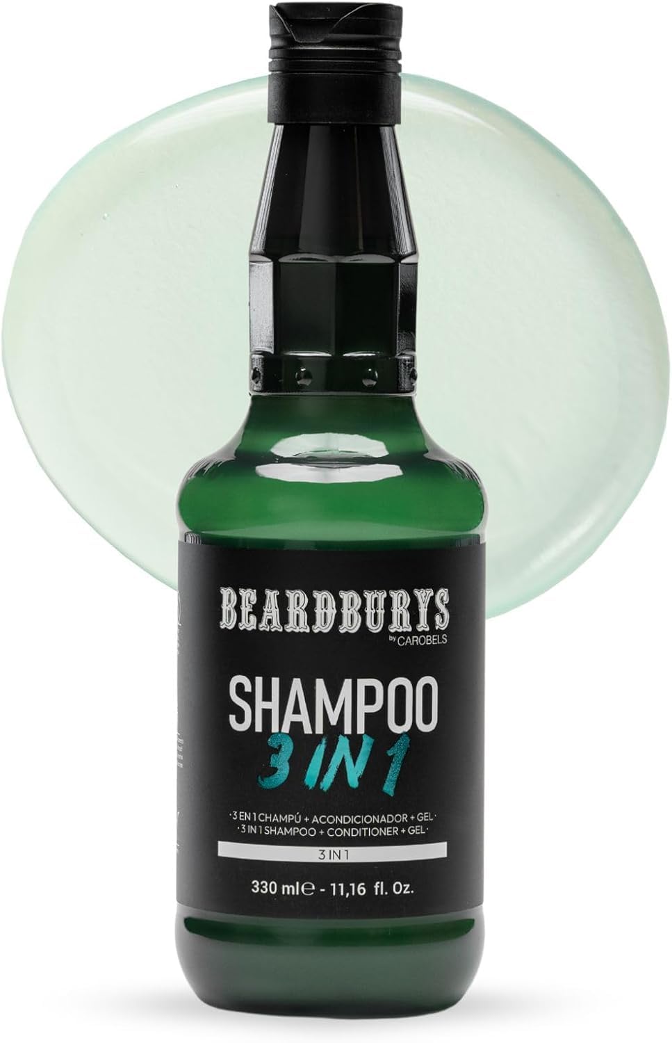 Beardburys 3-in-1 Shampoo, Conditioner, and Gel, All-in-One Hair Care for Men, Nourishes, Cleanses, and Styles, Paraben-Free 330ml