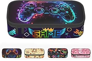 ERRKEWEND Game Graphic Pencil Case Bag, Durable Soft Pencil Pen Pouch with Multifunction Aesthetic Stationery Supplies Office