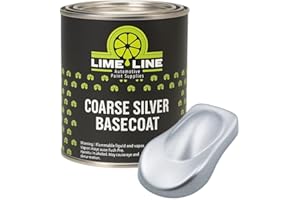 LiME LiNE Automotive Basecoats, 1k Urethane Base Coat Color (Silver Basecoat Quart)