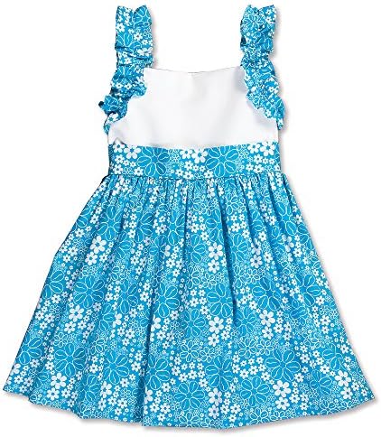 Rosalina Little Girl's Blue Floral Sundress w/Sash 2T