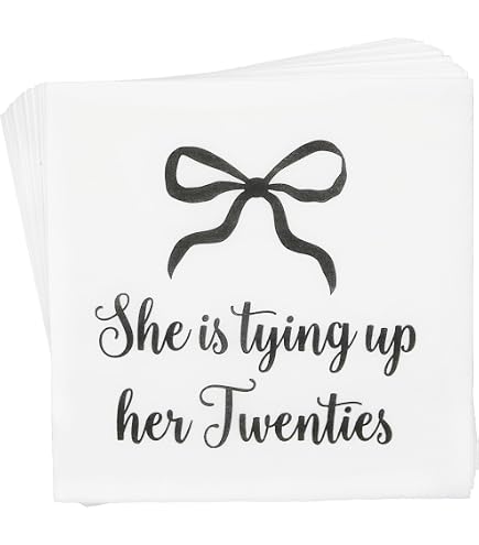 „She’s Tying Up Her Twenties“ Banner – Roségolden Glitzernd, Für 30. Geburtstag Oder Jubiläum