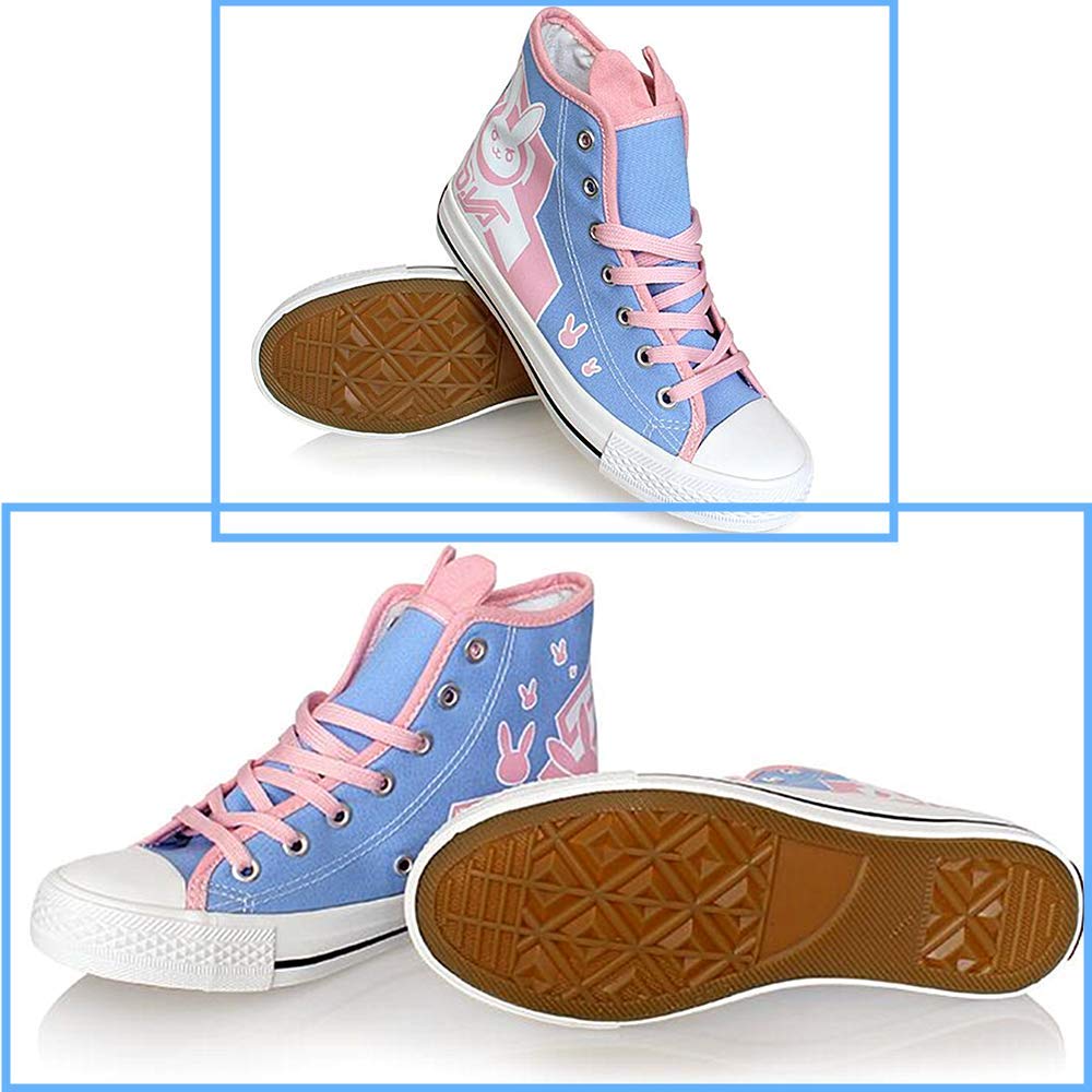 Black Friday Overwatch DVA Shoes Pink Bunny Ears Canvas