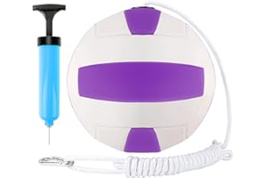 Hamino Tetherball Set with Base - Outdoor Portable Tetherball Set with Balls/Pump/Cord/Stakes/Heavy Duty Poles, Family Fun Outdoor Activity Tetherball Set for Outdoor Backyard Lawn Beach