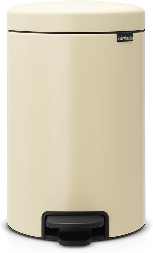 Brabantia Pedal Bin Newicon with plastic inner Bucket, Almond 12 L