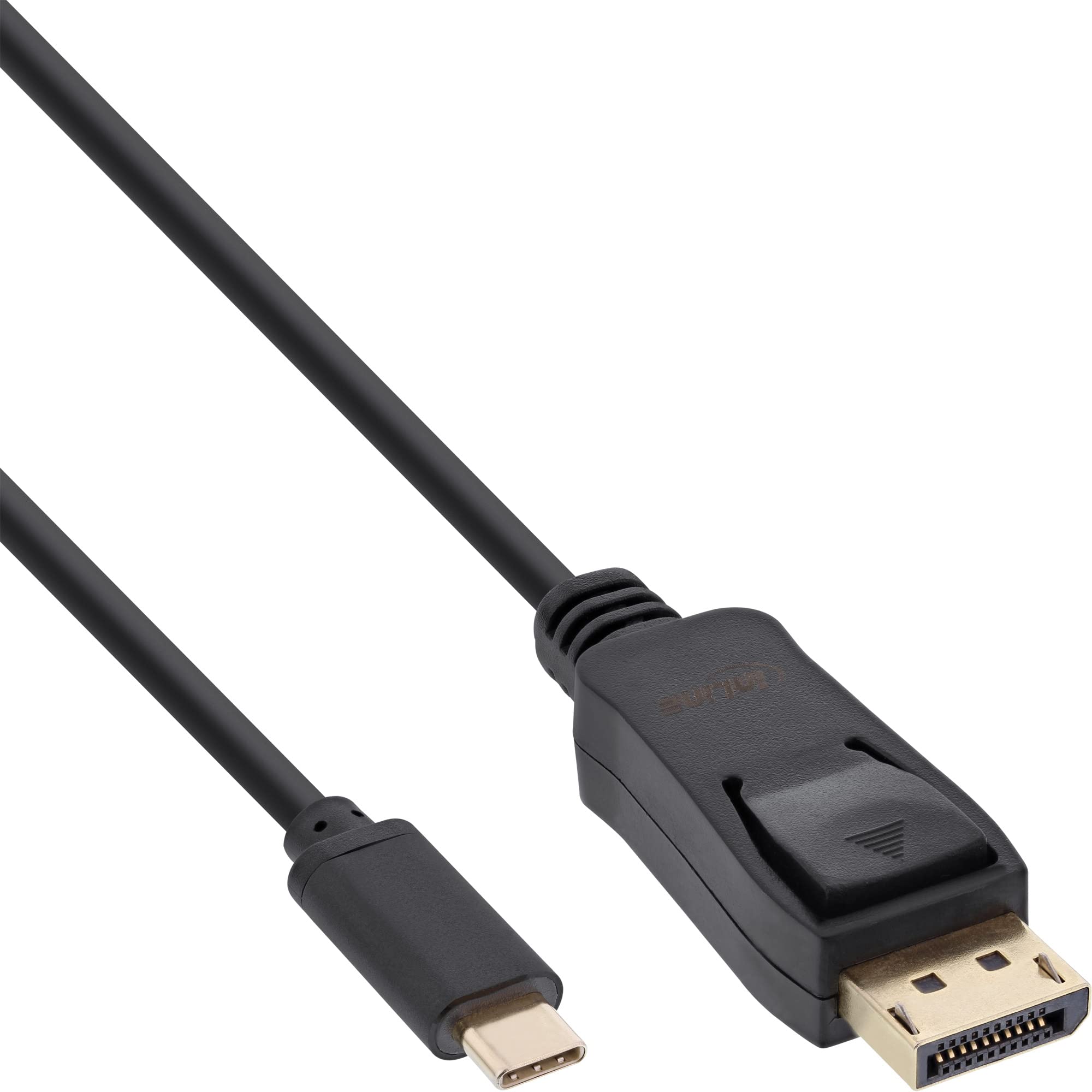 InLine 64121 USB Display Cable, USB Type-C Male to DisplayPort Male (DP Alt Mode), 4K2K, Black, 1 m