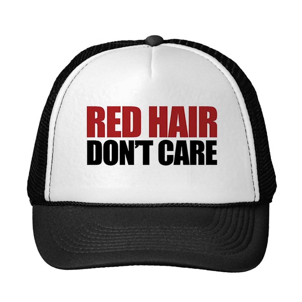 Red Hair Don T Care Trucker Hat Amazon Com Books