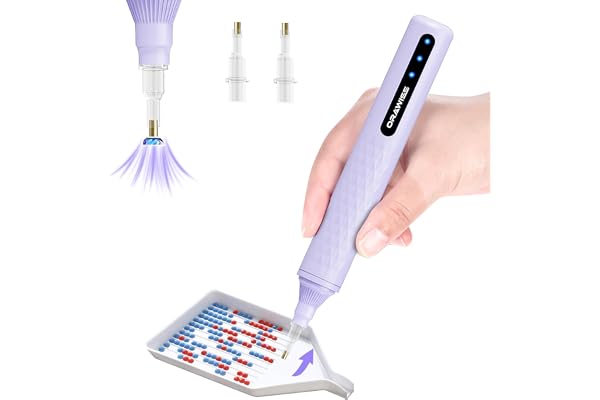 Orawiss Electric diamond painting pen, Vacuum diamond art pens no wax needed | Cordless, quiet, Rechargeable battery & Lightw