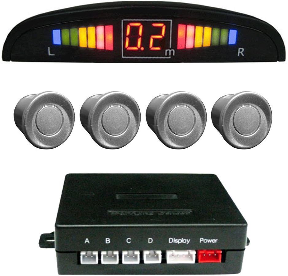 Fair Style Silver LED Display Parking Aid with 4 A-Class Sensors Sensor Paint Model 9617