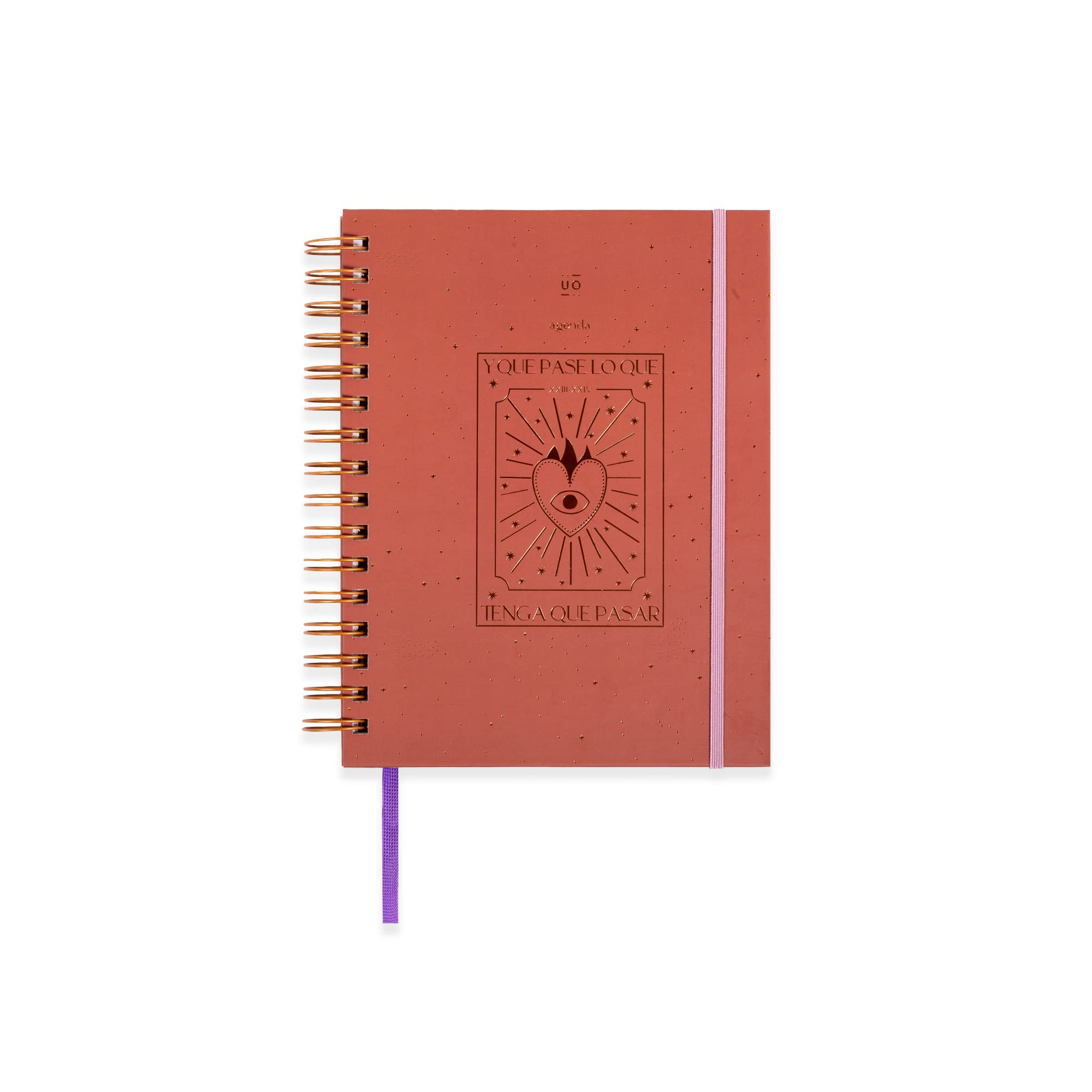 UO School Diary and What You Need to Happen Day Page: Starts September 2023 and ends in August 2024, Hardcover, 126 Stickers, Elastic Rubber and Record Tape, Multi-Colour