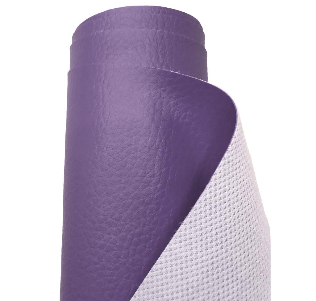 A-Express Grained Faux Leather Fabric Waterproof Heavy Duty Leatherette Vinyl Leathercloth Upholstery Textured Material - Purple 2 Metres 200cm x 140cm — image 1