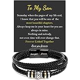 KOLMALK To My Son, Bracelet for Son from Parents, Bracelet For Son From Mom, Son Gifts from Mom and Dad, Birthday Gift For Son, Men Bracelet, Son Birthday With Message Card and Gift Box