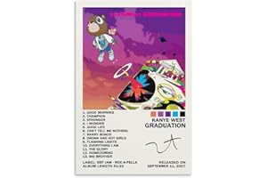 EASSL Kanye Poster West Graduation Album Cover Posters Canvas Art Poster Bedroom Decor Posters 12x18inch(30x45cm)