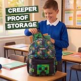 Minecraft Steve & Creeper Multicolour Backpack Graphic Print School Bag view 2