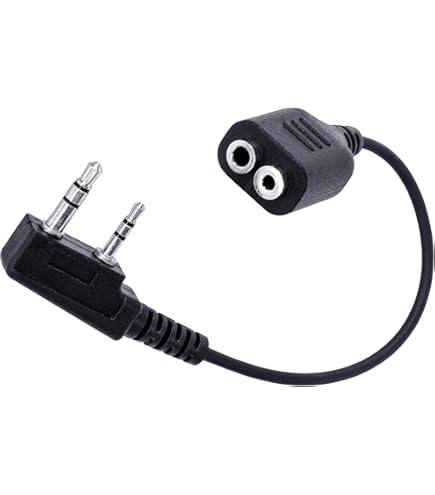 Cable en espiral de 2 pines a 5 pines para radios y auriculares