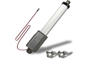 UYGALAXY 3" Stroke Micro Electric Linear Actuator 12V - 32N/7.2lb Speed 1.2"/sec Mini Waterproof Metal Mini Motion Actuator with Mounting Bracket for DIY Robot Cabinet Drawer Shutter Cosplay