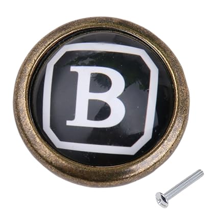 ShoppingLane Vintage Cabinet Door Drawer Bin Dresser Handle Pull Knob Hardware Letter B