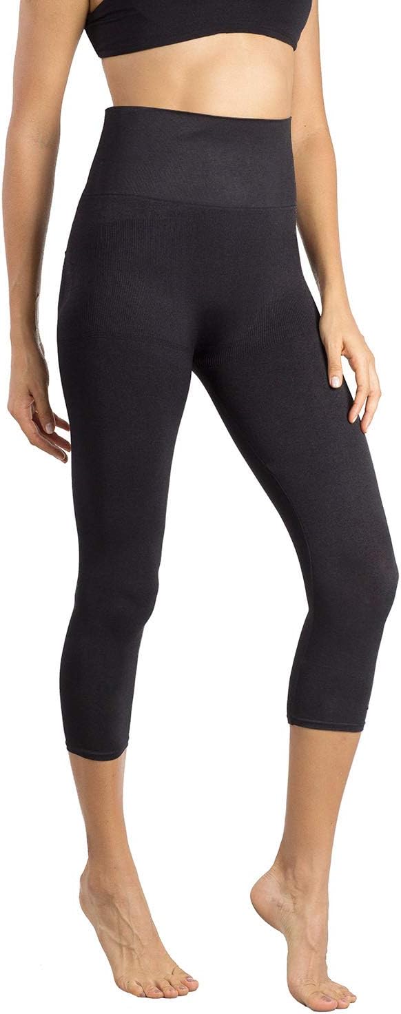 MD Women’s Capri High Waist Shapewear Legging Tight Tummy Hips Thigh Medium Control Shaper