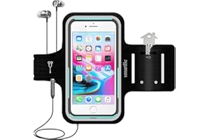 smartlle Arm Phone Holder for Running, Armband Cellphone for iPhone 15 14 13 12 11 Pro Max/XR/8 7 6s Plus, for Galaxy A/S/Note Up to 6.9’’, for Exercise Gym Fitness Sports Gear-Black