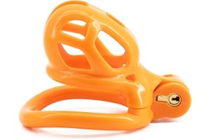 Glossy Orange Compact Strength Training Cage for Men with 4 Curved Carabiners (42mm/45mm/48mm/52mm) (XS)
