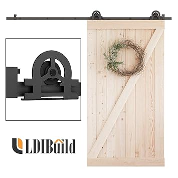 Ld Build Barn Door Hardware 8ft Black Single Rail Quick And Easy