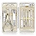 Manicure Pedicure Kit, Nail Clippers Set of 18 Pcs, Professional Grooming Tools with Travel Case - Gold