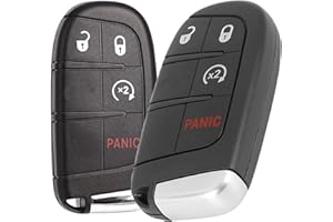 4-Button Smart Keyless Entry Remote Replacement for Dodge 2011-2015 Journey 2014-2018 Durango Car Key Fob,M3N-40821302,by Rem