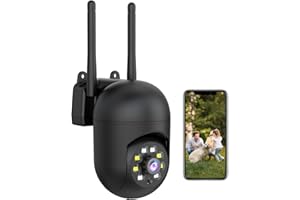 JAIOTlink 2K Security Camera Wired, Home WiFi Camera (2.4G/5G), 360° PTZ Baby/Pet Monitor with Color Night Vision, Motion Detection, 2-Way Audio, Cloud Storage Only, Works with Alexa