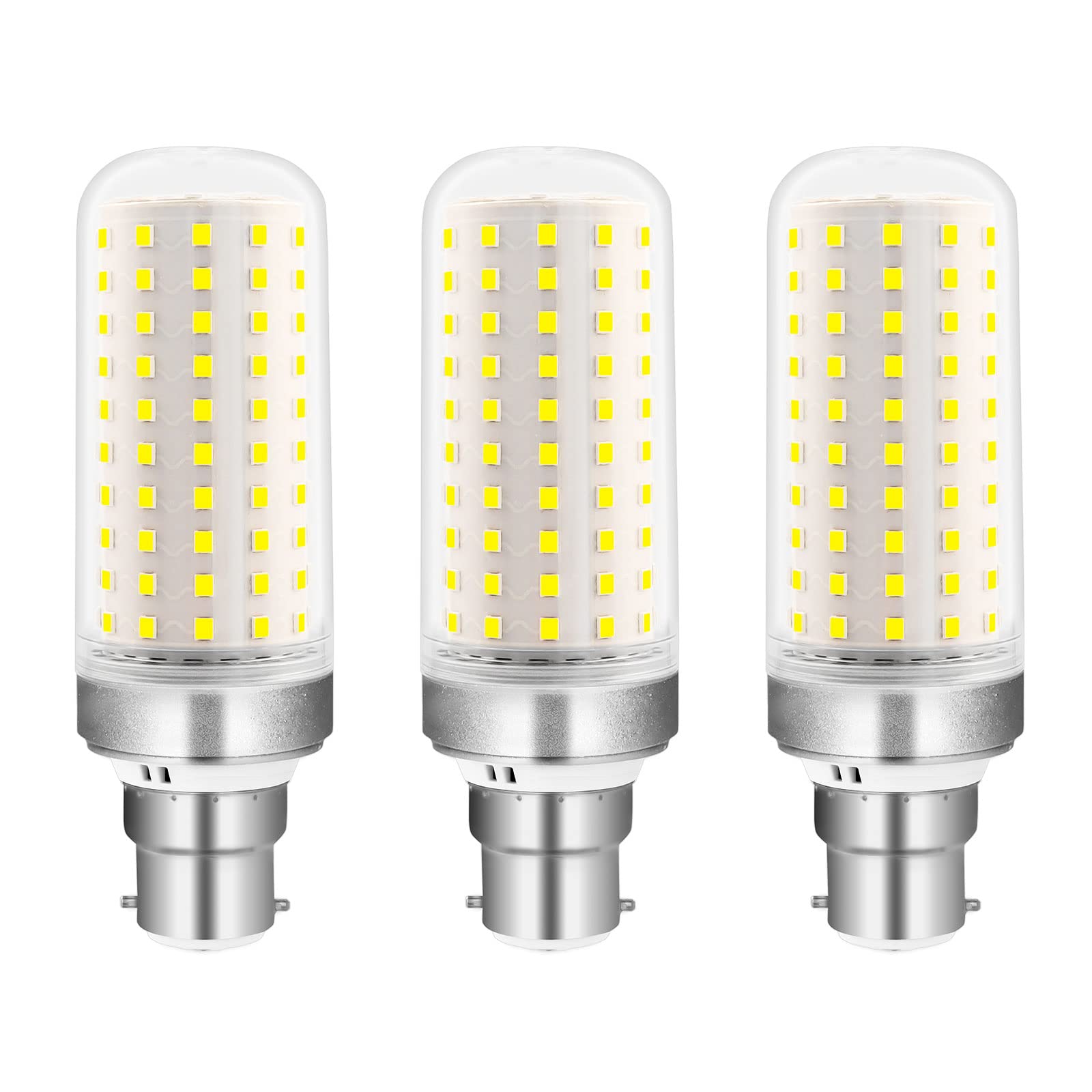 SCNNC B22 LED Corn Light Bulb 20W, AC175-265V, Non Dimmable, 2200LM Warm White 3000K, 200W Incandescent Bulbs Equivalent, B22 Bayonet Corn LED Bulb for Ceiling Lamp, Wall Lamp, Desk Lamp, Pack of 3 — image 1