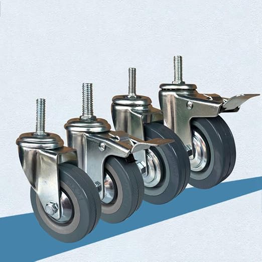 CasterHQ Lenkrollen-Set Aus Stahl – 4 Rollen, Je 20,3 Cm Durchmesser – Trägt Bis Zu 5.000 Lbs – Ideal Für Werkzeugwagen, Transportwagen & Schwere Lasten