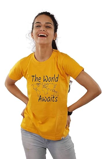 Women's The World Awaits Graphics T-Shirt