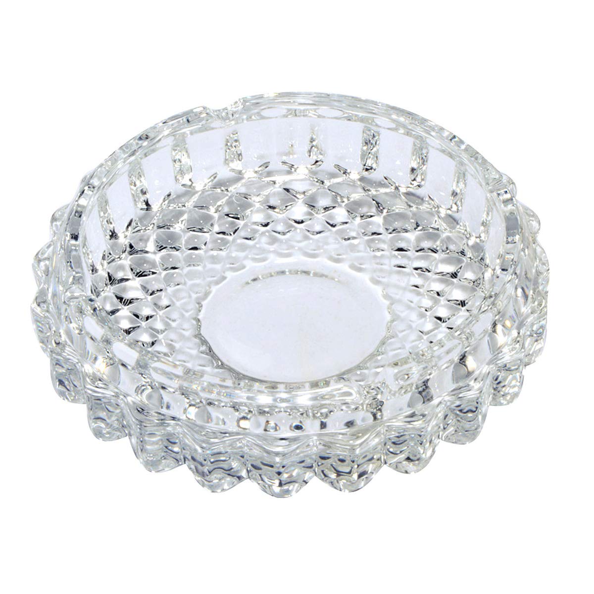 Uotyle Crystal Glass Smoking Ashtray - European Living Room Office Bar Indoor Restaurant Decoration Cigar Ashtray - Men's Gift