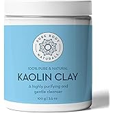 Kaolin Clay Powder for Face Masks, White Cosmetic Clay, 100 g | Also for DIY soap making, cleansers and scrubs, single-ingredient clay that mixes with water or oils