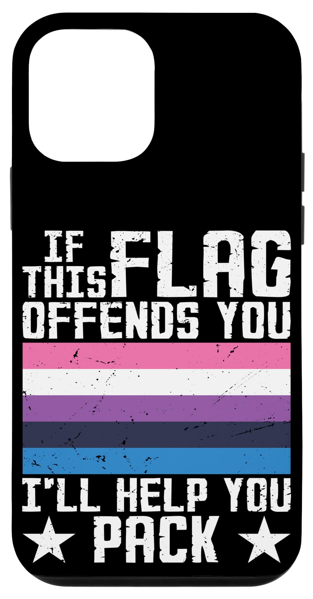 iPhone 12 mini If this flag offends you - Gender-Fluid Pride Flag LGBTQ + Case