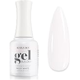 KIARA SKY Hema-Free Builder Gel for Nails | Sheer White Builder Gel in a Bottle, Self-Leveling, Soak-Off for Weak Natural Nails, Extensions &amp; Overlays, UV/LED 15ml - Milky White